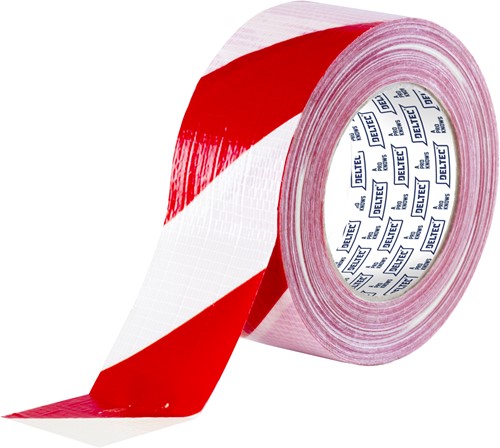 Deltec Warning Tape rood/wit 